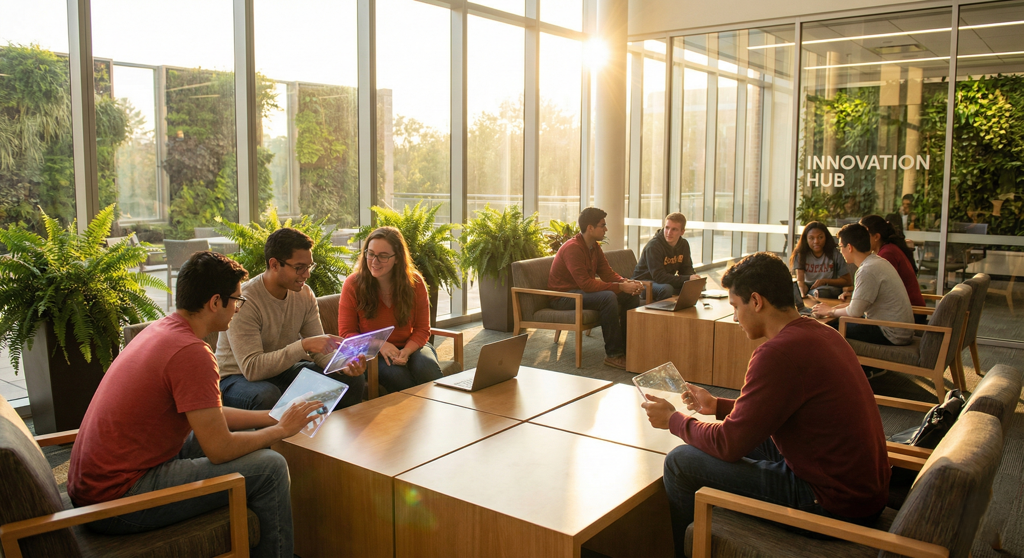 College Students Learning Tech